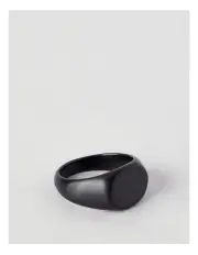 [Blaq] Signet M Ring in Black