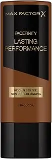 [Max Factor] Lasting Performance Liquid Foundation, 140 Cocoa, Full Coverage, Flawless and Radiant Finish, Lightweight Formula, Smudge Resistant, Non Pore-Clogging, Fragrance Free, 35ml