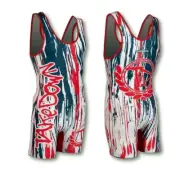 TakeDown Wrestling Signature Series Singlet, Men's, 2XL, XXL, Spandex