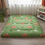 Japanese Floor Mattress,Futon Mattress Japanese, Roll Up Futon Mattress Double Padded with Washable Cover Sleeping Mattress for Floor Foldable Single Guest Bed Roll Portable,(Style5,Twin(90x200cm))