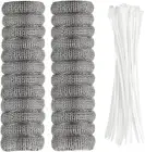 24 Pcs Lint Traps,Washing Machine Lint Snare Traps, Laundry Mesh Washer Hose Fil