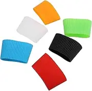 Generic 6pcs Insulated Silicone Cup Sleeve Kitchen Worktop Protector Microwave Lid Anti Spike Drink Covers Baking Cups Kitchen Storage Rack Fryer Pan Stove Instant Plus