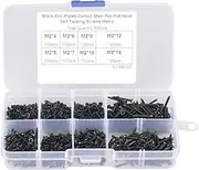 800pcs/set M2 Carbon Steel Screws Countersunk e Flat Head Self-Tapping Screws Kit Woodworking Fastener with Box
