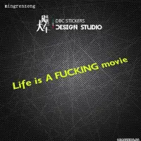 在飛比找蝦皮購物優惠-新品 LIFE IS A FXCKING MOVIE 個性文