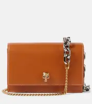 [McQueen] McQueen Skull Small leather crossbody bag One Size brown