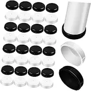TEHAUX 48pcs Furniture Sliders Protective Caps for Iron Patio Chairs Tables Prevent Sliding Hardwood Floors Easy Installation Noise Reduction Low Profile Design