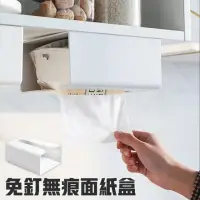在飛比找momo購物網優惠-免釘壁掛式面紙盒 掛式衛生紙盒(白色)