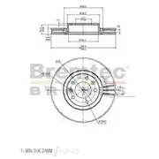 Bremtec Euro-Line GeoZinc Coated Brake Rotor - BDR22780EL