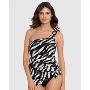 Magicsuit Zimbabwe Amal Convertible One Shoulder Swimsuit & Swimdress