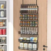Jksmart 6-Tier Spice Rack Organizer with Door Hook, Wall Mounted & over the Door