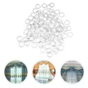 100 Pcs Roman Curtain Hooks Clear Hangers Circle Accessories Plastic Buckles