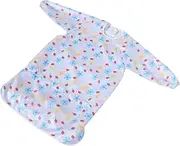 Toddmomy Smock Bib for Sleeved Apron for Feeding Multi Purpose Coverage for High Chairs Shopping Carts for Easy to Clean