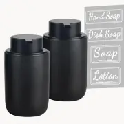 BosilunLife Foaming Soap Dispenser Set - Black Ceramic Foam Hand Soap Dispens...