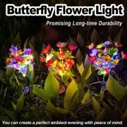 Solar Led Butterfly Flower Light Lights For Decoration Panel Fence Lighting Yard