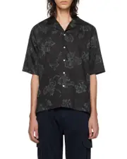 Eren floral-print shirt XL,M Black
