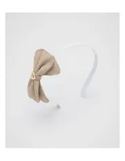 [Seed Heritage] Faux Suede Bow Headband in Latte