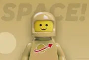 LEGO Classic Spaceman Tan “brick Yellow” W Custom Space Helmet & Air Tank
