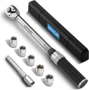 GOYOJO 1/2" Heavy-Duty Torque Wrench Set, 20-210 N.m (14.75-155 ft-lbs) - Chr...