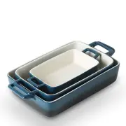 Bakeware Set, Ceramic Baking Dish, Rectangular Baking Pans Set, Casserole Dis...