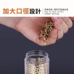 【雙向調味】二合一不鏽鋼雙頭研磨罐(海鹽 晶鹽 鹽罐 研磨瓶 調味瓶 調味罐 調料瓶 胡椒罐 手動研磨器)