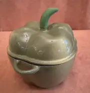 Technique Cast Iron Green Bell Pepper Dutch Oven Pot with Lid 2.5 Qt. enamel