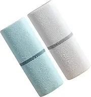 2Pcs Portable Toothbrush Container and Washing Cup Toothbrush Storage Case for Travel and Home Durable Fine Workmanship Safe Design