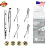 Full Extension Side Mount Drawer Slides, 5 Pairs 24 Inch, 100lb Capacity Rails