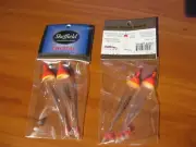 2 Packs Sheffield Crystal Clear Plastic Fishing Float Bobbers 7.0 Gram Orange