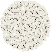PEOVLVN 100 Pcs Sewing Labels for Handmade Items, Handmade with Love Labels Personalized Clothing Labels Custom Tags for Clothing DIY Crafts Knitting Crocheting Sewing Fabric Labels (2x2cm)