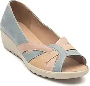 [Cushion Walk] Ladies, Slip-On, Open-Toe, Lighweight Summer Shoes in Size 3-8