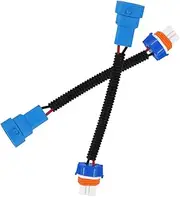 HEALEEP 2pcs Headlight Connector Adapter Wiring Harness Socket for Car Headlamp Durable Design Easy Installation Flexible for Optimal Lighting Performance