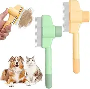 Pack of 2 Flea Combs for Cats, Self-Cleaning Grooming Brush for Pets, Versatile Cat Comb, Flea Comb, Dogs, Lice Comb for the Care of Short and Long Hair