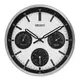 SEIKO 精工 / 33cm 熊貓錶造型 溫度溼度 滑動式秒針 掛鐘-白黑x銀框 ＃QXA823S/SK048