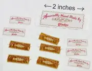 Five Beautiful Silk Labels "Specially Hand Made by Gladys" Gladys