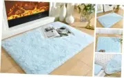 Modern Soft Fluffy Small Shaggy Rug for Bedroom 2 x 3 Feet Baby Blue