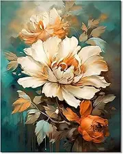 Zemalous Paint by Numbers Kit for Adults Easy Crafts for Women Beginner DIY Abstract Art Flowers Alaska Canvas Painting for Kids Girls 16x20 inch Paint Set Hobbies for Adults