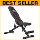 Durable Incline Utility Weight Bench - Compact & Space-Saving for Home Gym