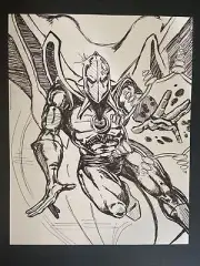Dr Fate B&W DC Comic Book Poster 8.5x11 Todd McFarlane