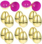 WESIEVYA 20pcs Decorative Egg Plastic Eggs Egg-shaped present Boxes Golden Egg Decorations Party Supply Decorative Eggs Decor