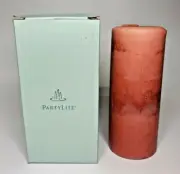 PartyLite Mottled Layered 3 x 7 Pillar Candle New Box Tangelo Mojito P6C/M37309