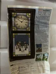 Danbury Mint Peanuts Snoopy Stained Glass Wall Clock - Comes With All 4 Seasons