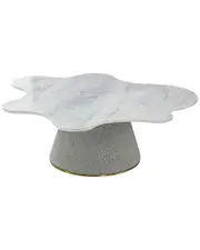 Pasargad Home Simona High Marble Top Coffee Table