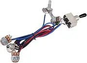 2 Volume 2 Tone 500K Pots 3 Way Switch Wiring Harness Electric Guitar LP
