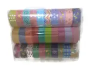 Patterned and Solid Washi Tape Assortment Set - 30 Spools