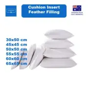 Feather Cushion Inserts Goose Down Scatter Pillows 100% Cotton Case Vacuum-Packe