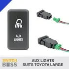 AUX LIGHTS Blue LED Tall Push Switch Suit LARGE Toyota Landcruiser Prado Hilux