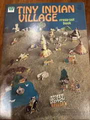 Vintage Whitman Tiny Indian Village Press Out Book Activity Book Playset