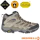 【MERRELL】送》男 款多功能防水透氣登山健行鞋-寬楦  GORE-TEX登山鞋_淺卡其_ML035795