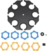Multi Microphone Holder Holds Up to 8 Mics, Mics Holder for Stage Organization and Display, 3/8 Thread Connection, X Anti Slip Circles, for Stages, Recording Studios