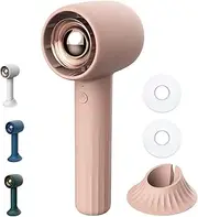 KENSUKA Handheld Mini Turbo Fan HA1, 3 IN 1 Hand Fan, Portable 3 Speed USB Rechargeable Small Pocket Fan with Base, Battery Operated Fan for Women, Travel, Outdoor, Indoor. (Pink)